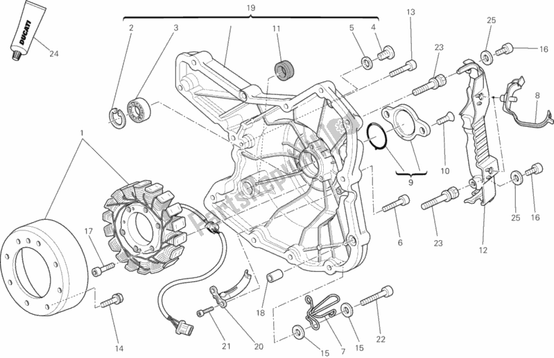 All parts for the Generator of the Ducati Monster 795 Thailand 2015